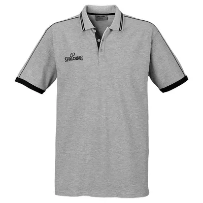 Produktbild von Spalding Polo Shirt - grau/schwarz - Größe: L, 300279705