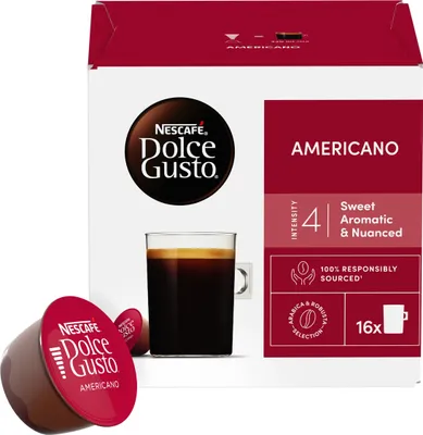 Zdjęcie produktu dla NESCAFÉ DOLCE GUSTO Americano Kawa w kapsułkach 16 x 8,5 g = 136 g