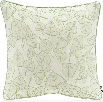 Produktbild von H.O.C.K. Nala Outdoor Kissen Blatt-Motiv mit Keder 50x50cm grün col. 02-59