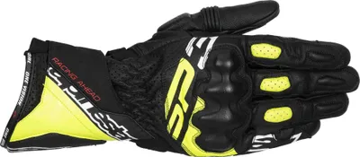 Produktbild von Alpinestars Sp-3 Motorrad Handschuhe, schwarz/weiß/neon-gelb, XL