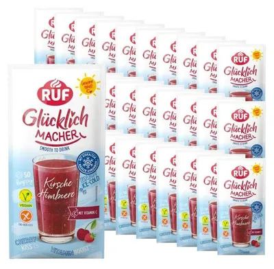 Produktbild von RUF Monats-Vorrat Glücklichmacher Smooth to Drink Kirsche Himbeere Set (30 Stück)