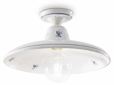 Immagine prodotto di CLASSIC COMO C2333, Lampada a Soffitto Plafoniera in Vetroceramica, Ferroluce