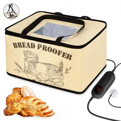 Image de Boîte de fermentation pour pain électrique, avec contrôle de la température de 10 à 45°C et minuterie, armoire de fermentation pliable pour pain, natto, pizza, yaourt, 30 litres