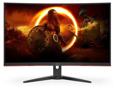 Obrázek produktu pro AOC G2 C32G2ZE/BK, 80 cm (31.5"), 1920 x 1080 px, Full HD, LED, 4 ms, Černá, Červená
