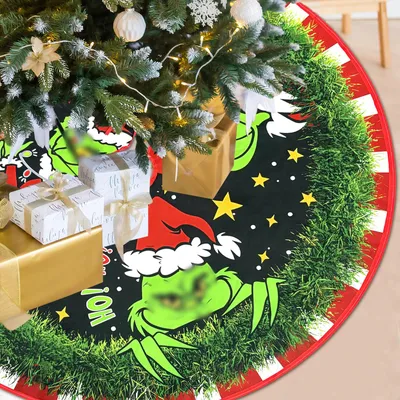 Kerstboomrok rund 120 cm, weihnachtliches Dekotuch aus Plüsch