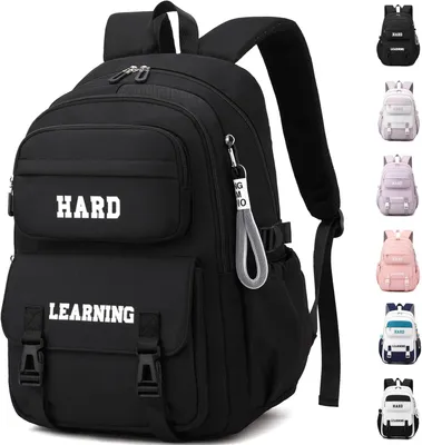 Produktbild von Schulrucksack Mädchen Teenager Rucksack Schule, Schultasche Jungen Multi-Tasche Wasserdicht Schulranzen Rucksack Daypacks Groß Backpack für Mädchen Damen School Bag,Lila