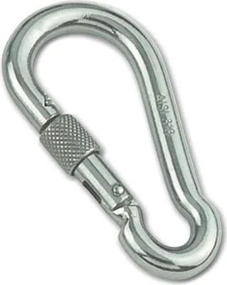 Immagine prodotto di MARINETECH moschettone in acciaio inox A4, 6x60 mm, con dado di sicurezza
