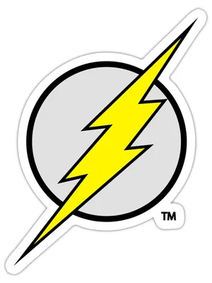 Produktbild von Spreadshirt DC Comics Justice League The Flash Logo Karneval Sticker Aufkleber, 10 x 10 cm, Mattweiß