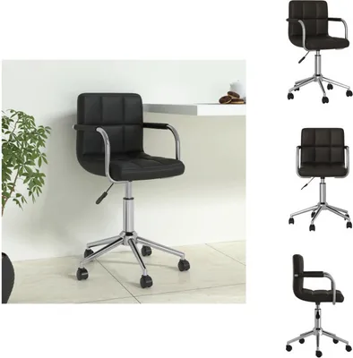 Produktbild von vidaXL Bürostuhl Drehbar Schwarz Kunstleder - Bürostühle