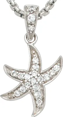 Produktbild von JOBO Anhänger Seestern 925 Sterling Silber rhodiniert mit Zirkonia
