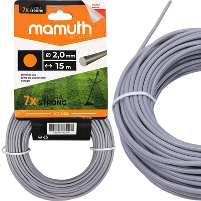 Image de Fil de coupe 2,0 mm 15 m Débroussailleuse circulaire Fil de rechange pour tête de coupe MAMUTH