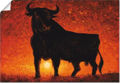 Produktbild von A. S.: Andalusischer Stier, Produkt:Poster, Größe (HxB):50x70 cm / Poster