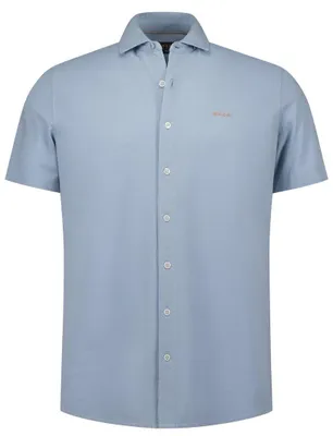 Produktbild von New Zealand Auckland Herrenhemd, Kurzarm, 100% Baumwolle, Hemdkragen, Freizeithemd, Hellblau, Gr. XXL