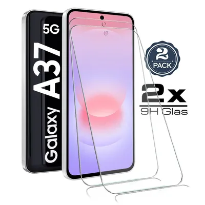 Produktbild von 2X Samsung Galaxy A37 5G - Panzerglas Glasfolie Display Schutz Folie Glas Screen 9H Hart Echt Glas Displayschutzfolie 2 Stück