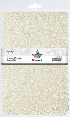 Zdjęcie produktu dla Tkanina dekoracyjna koronkowa biały Ecru 60x50 cm Titanum