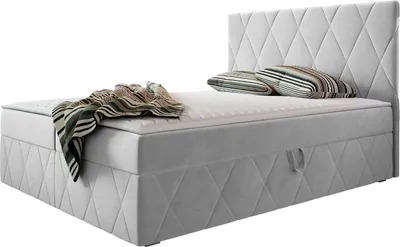 Produktbild von MIRJAN24 Boxspringbett Simoti, Doppelbett mit zwei Bettkästen für die Bettwäsche, Hauptmatratze, Topper und Kopfteil (Magic Velvet 2239, Größe: 180x200 cm)