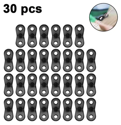 Produktbild von 30 Stück Abspannleinen-Spanner aus Aluminiumlegierung für Zelte, Wandern, Camping, Rucksackreisen, Picknicks, Unterstände und Sonnensegel für Outdoor-Aktivitäten, Schwarz