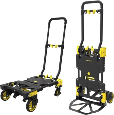 Produktbild von Gepäckwagen - Transportwagen - Handwagen - Plattformwagen - Transportkarren - 2-in-1, klappbar