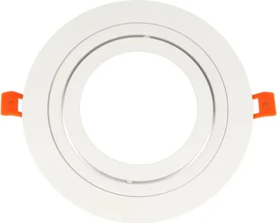 Obrázek produktu pro Vestavné bodové svítidlo AR111 downlight vestavný rám otočný nastavitelný vestavné bodové svítidlo 180x25mm vrtaný otvor hliník pro LED žárovky kulatý bílý