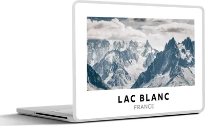 Produktbild von MuchoWow® Laptop Aufkleber Sticker Cover Frankreich - Berge - Schnee 30x22 cm - Laptop-Sticker