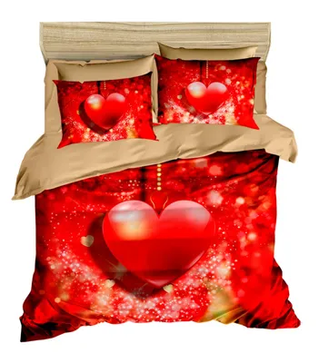 Produktbild von L'Essentiel Linge de Maison, 160, Doppel-Bettbezug-Set, 100 % POLYESTER-MICROSATIN, Rot, 200 x 220 cm