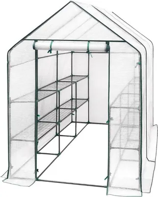 Produktbild von Kleine Tuinkas - UV-Bestendige Kweekkast - XL - Wit - 18 Schappen