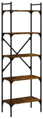 Obrázok produktu pre vidaXL Regál 5 priehradiek údený dub 56x31,5x174 cm odvodený výrobok z dreva