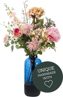 Produktbild von Emerald Künstlicher XL Blumenstrauß - Theresa | 89 cm, Handgebunden, für drinnen, Kunstblume, wie echt, Allergiker geeignet, pflanzliche Dekoration Praxis, Office & Wohnzimmer