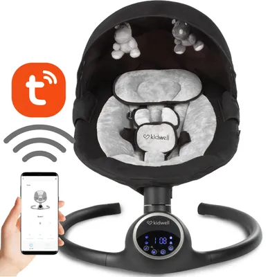 Obrázek produktu pro Elektrické houpací křeslo Kidwell REVE 2 v 1 s Bluetooth a aplikací Tuya, Obrázek vytvořený pomocí AI