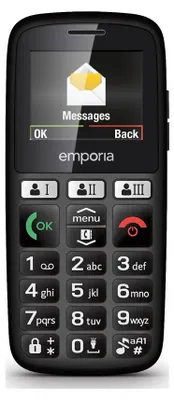 Produktbild von Emporia emporiaHAPPY, Balken, Single SIM, 4,6 cm (1.81"), Bluetooth, 800 mAh, Schwarz