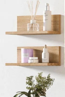 Produktbild von Badezimmer Regal Set "Matteo" in Evoke Eiche 32 cm