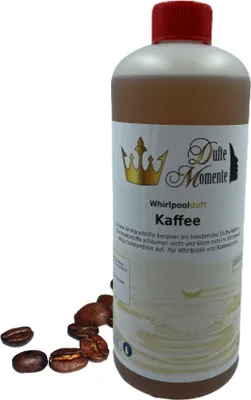 Produktbild von Dufte Momente | Whirlpool Duft 1 Liter Kaffee | mit naturreinen und natürlichen ätherischen Ölen | kein Schaum | vegan und ohne Tierversuche