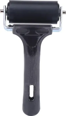 Produktbild von Hartgummiwalze, Grifflänge 13 cm, Schablonenwalze, Tintentapeten für Handbrayerwalzen, Malen oder Drucken, Stempeln
