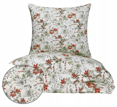 Produktbild von Nyks Baumwoll-Bettwäsche 160x200 Blumenmuster mit Reißverschluss