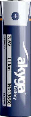Zdjęcie produktu dla Akumulator Li-Ion INR18650 Akyga AKY1382 3.6V / 3350mAh