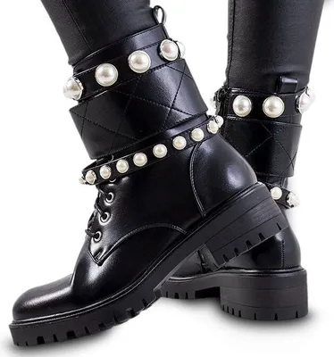 Produktbild von Damen Schuhe Damenstiefel Stiefelette Boots Winterschuhe Herbst mit Perlen Gr.37
