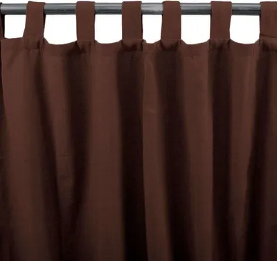 Obrázok produktu pre Bavlnená záclona s moka farebnými záložkami 140x250
