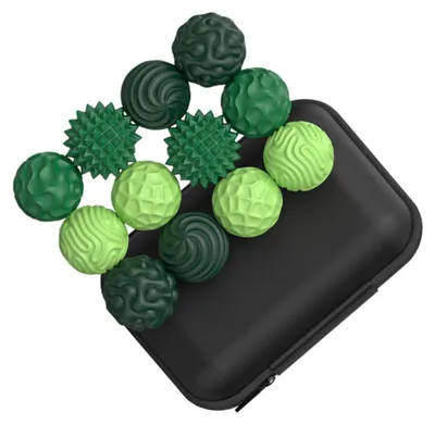 Immagine prodotto di INF Palle Sensoriali Magnetiche in Silicone Brevettate UE 12pz — Silicone Alimentare con Magneti Integrati per Fidget, Allenamento Sensoriale e Sollievo dallo Stress Verde