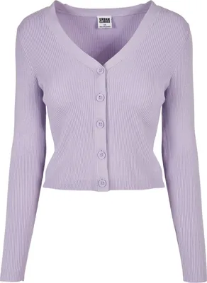 Produktbild von Urban Classics Ladies - Short Rib Knit Cardigan lilac - S