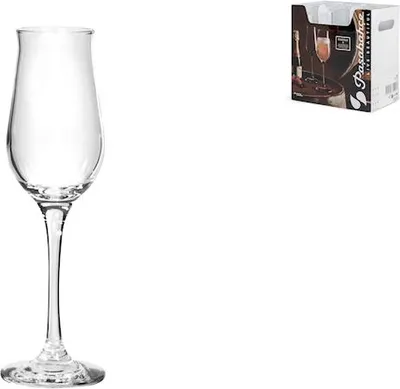 Produktbild von Packung mit 6 Essence-Flötengläsern aus transparentem Glas, 19 cl.