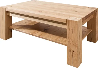 Produktbild von MASSIVMOEBEL24.DE Couchtisch Wildeiche 110x70x45 beige geölt KENT #215