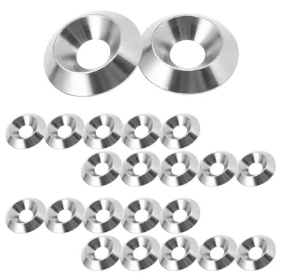 Productafbeelding van 10 ringvormige afstandhouders, gemaakt van roestvrij staal 304, voor schroeven (M5 x 16 mm)