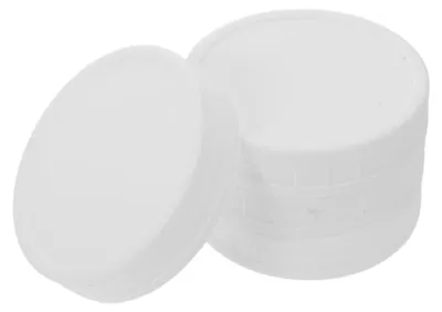 12er-Set Weckpotdeckel, 86 mm, weiß, Kunststoff, Silikondichtung