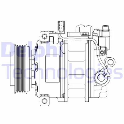 Produktbild von DELPHI CS20522 7SEU17 Klimaanlage Klimakompressor PAG 46 für VW Transporter V Bus (7HB, 7HJ, 7EB, 7EJ, 7EF, 7EG, 7HF, 7EC) Multivan V Amarok Pickup