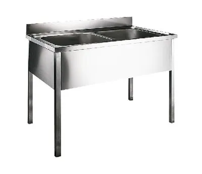 Zdjęcie produktu dla Sanela Zlewozmywaki ze stali nierdzewnej - Zlewozmywak ze stali nierdzewnej 1200x700x850 mm, na nóżkach SLUN 16