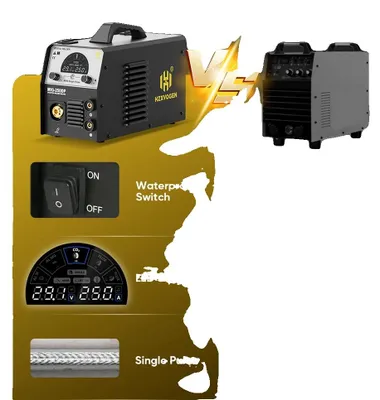 Imagen del producto de Máquina de soldar, 5 funciones en 1, sistema de control avanzado, modelo MIG250DP, compatible con enchufes europeos de 220V-240V