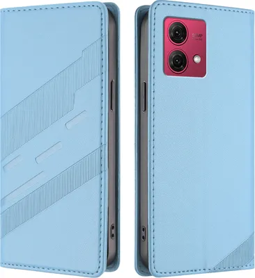 Obrázek produktu pro Pouzdro pro Motorola Moto G84,Polyuretankožené peněženkové pouzdro s přihrádkou na karty a funkcí stojánku Hellblau