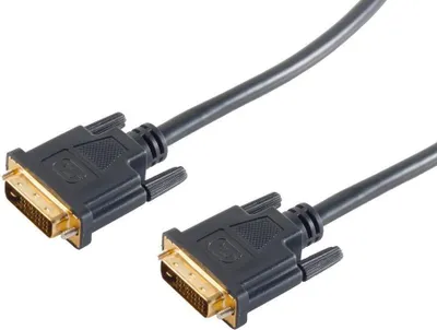 Obrázok produktu pre S/CONN 2m DVI-D, 2 m, DVI-D, DVI-D, Samec, Samec, Čierna