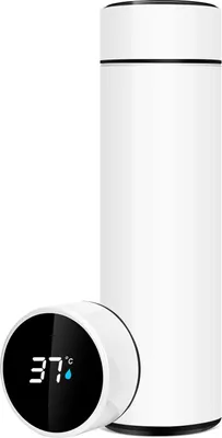 Produktbild von Insulated mug with temperature display 17 oz / 500 ml travel insulation cup. The sports insulation cup is BPA-free PVC free 304 stainless steel, suitable for cold and hot water