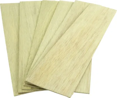 Produktbild von 3.2 mm Paulownia Plywood, Sperrplatte, Sperrholz - unbehandelte Ceiba Stücke 20x118cm